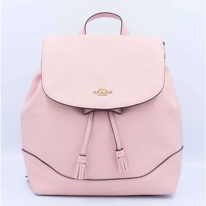 COACH Elle Pebble Leather Back Pack Pink